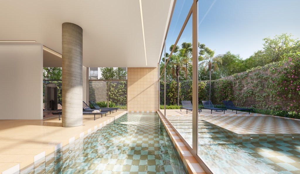 Imagem de projeto acústico em piscina conforme NBR 15575